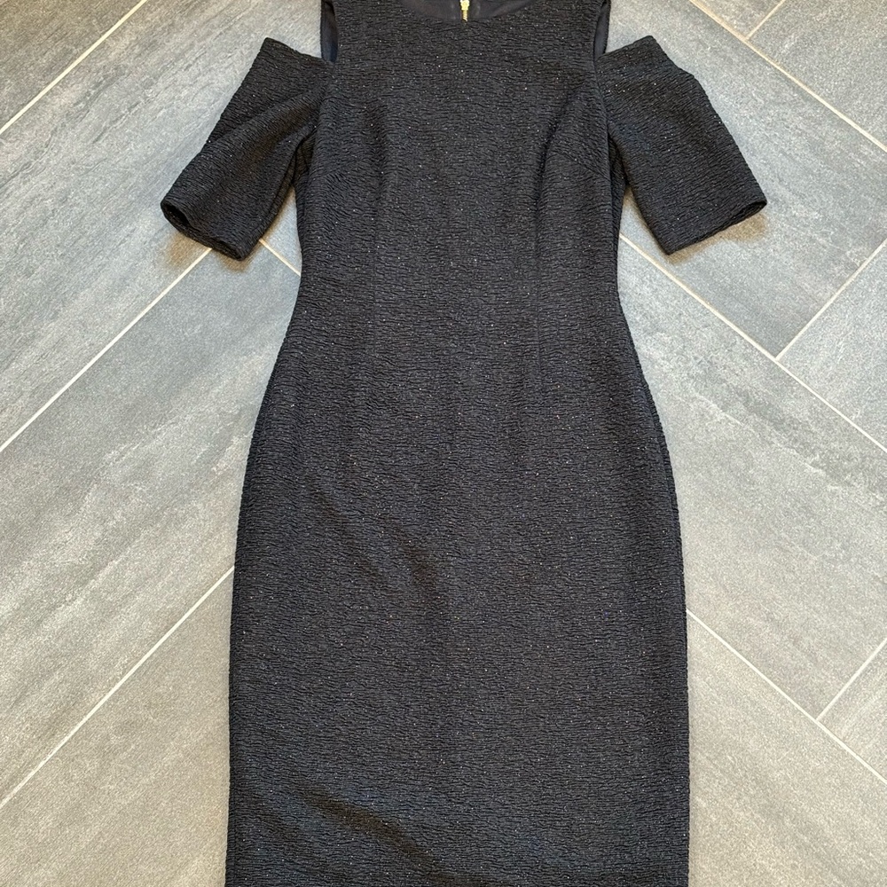 Eliza J Gray Cold Shoulder Cocktail Dress size 2 EUC